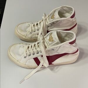 GOLA Cream  and Burgundy High-Top Sneakers women’s sz 7